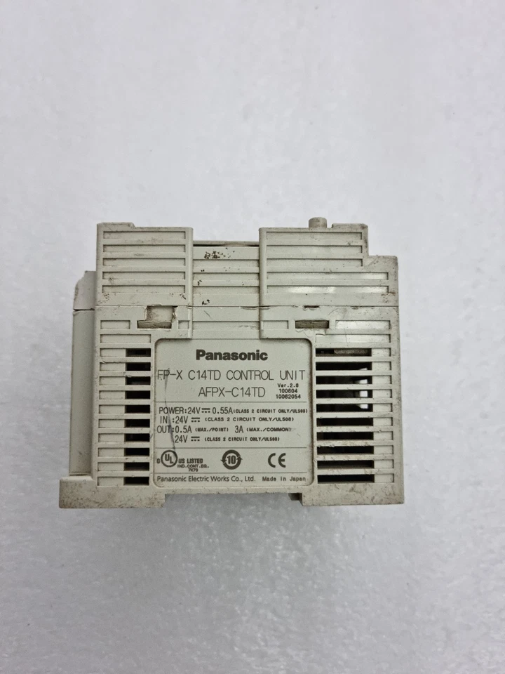 PANASONIC FP-X C14TD CONTROL UNIT AFPX-C14TD 24VDC (Used Working)